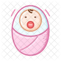 Newborn Girl Scream  Icon