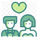 Newlyweds Bride Groom Icon