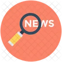 News Search Magnifier Icon
