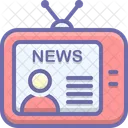 News Broadcast Newsreader Icon