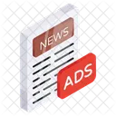 News Ad Newspaper Ad Newspaper Advertising Icon