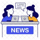 News Anchor Newscaster News Reporter Icon