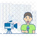 Newscaster Journalist News Anchor Icon