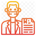 News Anchor Newsreader Man Icon