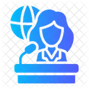 News Anchor Reporter Profession Icon