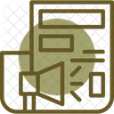 News Bulletin Breaking News Report Urgent Update Icon