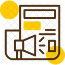 News Bulletin Breaking News Report Urgent Update Icon