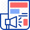 News Bulletin Breaking News Report Urgent Update Icon