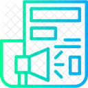 News Bulletin Breaking News Report Urgent Update Icon