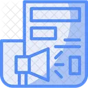 News Bulletin Breaking News Report Urgent Update Icon
