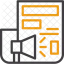 News Bulletin Breaking News Report Urgent Update Icon