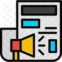 News Bulletin Breaking News Report Urgent Update Icon