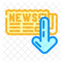 Newspaper Download File Icon