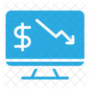 News Economic Crisis Recession Monitor Computer Money Dollar Icon