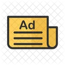 News Paper News Advertising Icon