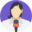 News Reporter Female Icon