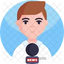 News Broadcasting News Channel Reporter Icon