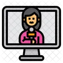 News Reporter Journalist Broadcast Icon
