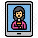 News Reporter Journalist Online Icon