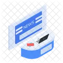 News Studio Broadcast Studio News Set Icon