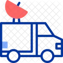 News Van Mobile News Unit Broadcast Vehicle Icon