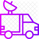 News Van Mobile News Unit Broadcast Vehicle Icon