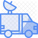 News Van Mobile News Unit Broadcast Vehicle Icon