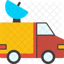 News Van Mobile News Unit Broadcast Vehicle Icon
