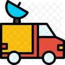News Van Mobile News Unit Broadcast Vehicle Icon