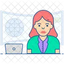 Newscaster Journalist News Anchor Icon