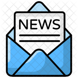 Newsletter Icon Download In Colored Outline Style