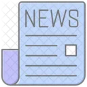 Newspaper Awesome Lineal Color Icon Icon