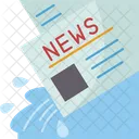 Newspaper Water Pouring Icon