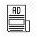 Newspaper Ad Ad Newspaper Icon