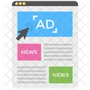 Newspaper Advertising Website Icon