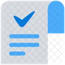 Newspaper Article Checkmark Icon