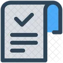 Newspaper Article Checkmark Icon