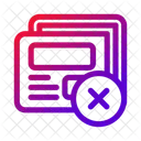 Newspaper Delete Reject Icon