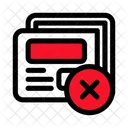 Newspaper Delete Reject Icon