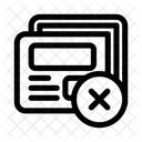 Newspaper Delete Reject Icon