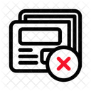 Newspaper Delete Reject Icon