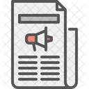 Newspaper Promotion Advertising Icon