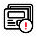 Newspaper Warning Alert Icon