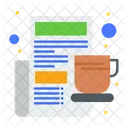 Newspaper Morning News Breakfast Icon