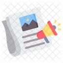 Newspaper Advertising News Icon