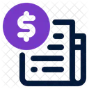 Newspaper Money Finance Icon