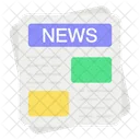 Newspaper News Report News Feed Icon
