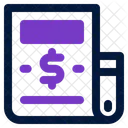Newspaper Business Money Icon