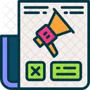 Newspaper Marketing Announce Icon