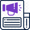 Newspaper Marketing Advertising Icon